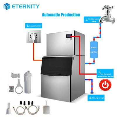 Las máquinas de hielo comerciales Ice Cube con una producción diaria de 900KG se utilizan en la industria gastronómica, hoteles, bares, transporte