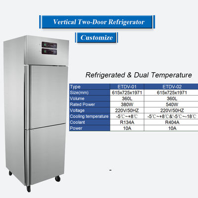 Precio directo de fábrica congelador frigorífico comercial frigorífico refrigerado y de doble temperatura congelador vertical para el hogar