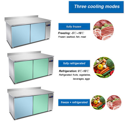 Personalizar Tipo de barra Bancada de trabajo refrigerador refrigerado por aire Equipo de refrigerador bajo el mostrador / enfriador de mesa de trabajo / bajo la barra