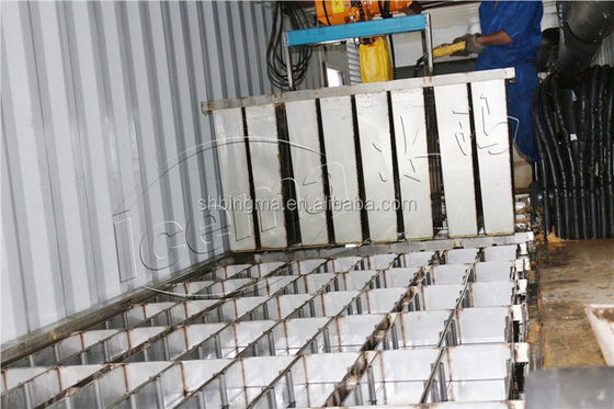 máquina de hielo industrial del bloque de la máquina de hielo del envase 10t/24h R404a R22