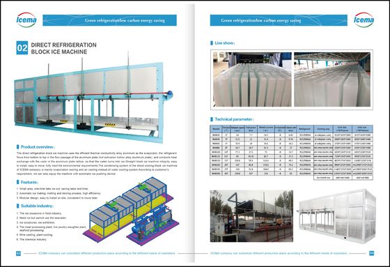 Máquina industrial de fabricación de ladrillos de hielo con enfriamiento directo de 20 toneladas
