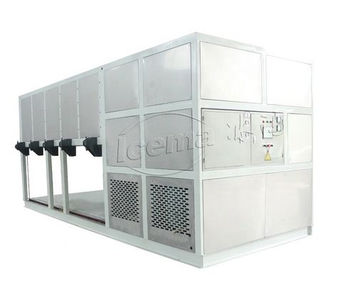 Agua dulce de enfriamiento directa de la máquina de hielo de bloque de R22 R404A 10 toneladas de industrial