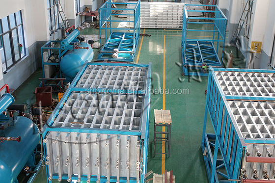 Refrigeración por agua dulce de la máquina para fabricar bloques de hielo transparente 20T