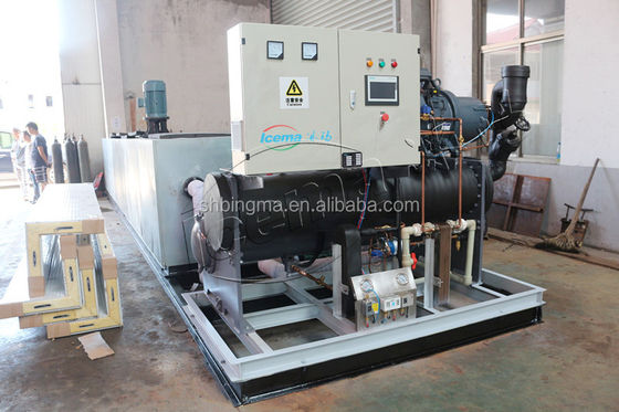 Máquina de hielo de bloque de refrigeración de salmuera 10T 380V 3P