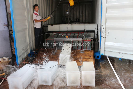 Máquina de hielo de bloque de refrigeración de salmuera 10T 380V 3P