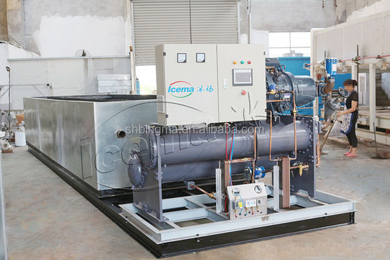 CE Máquina industrial para fabricar hielo en bloque de 15 toneladas 70.5KW 380V