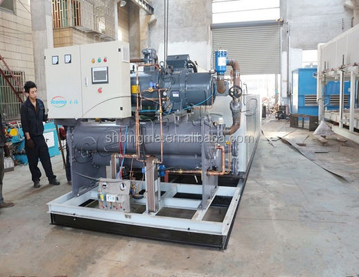 Máquina industrial de la fabricación de bloques de hielo del agua salada 20T/24H para la conservación en cámara frigorífica de la fábrica de hielo