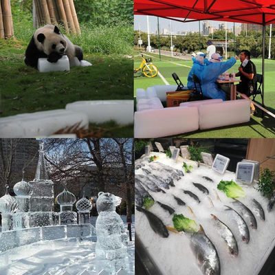 Máquina industrial de la fabricación de bloques de hielo del agua salada 20T/24H para la conservación en cámara frigorífica de la fábrica de hielo