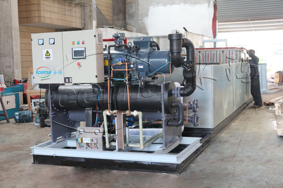 Tipo de salmuera Industrial Máquina para fabricar bloques de hielo de 10 toneladas 380V