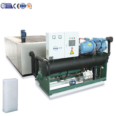 Buen precio Máquina industrial para fabricar bloques de hielo grande de 15 toneladas 19.75KW en línea