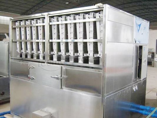 Cubo de hielo automático que hace máquina 8T/24h industrial para la fábrica de hielo de la industria de la bebida de la cafetería