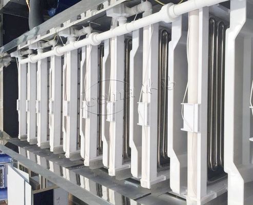 Cubo de hielo automático que hace máquina 8T/24h industrial para la fábrica de hielo de la industria de la bebida de la cafetería