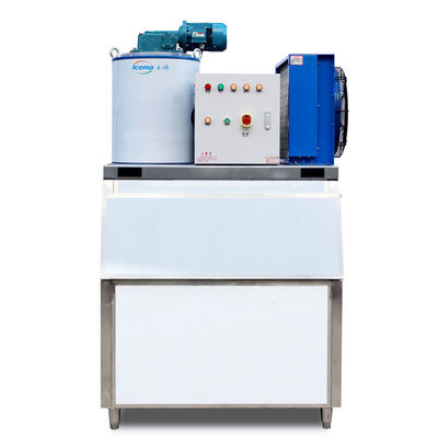 Máquina de hielo en escamas de agua dulce 2T 380V/220V con almacenamiento de hielo