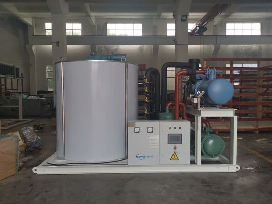 Máquina industrial para hacer hielo en escamas de agua dulce 5 toneladas de enfriamiento directo