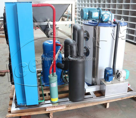 Máquina de hielo en escamas de agua dulce de 30 toneladas 220V industrial automática