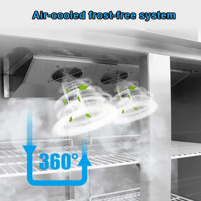 2024 Refrigerador vertical de seis puertas caliente 1350L para refrigeración de bebidas en los supermercados