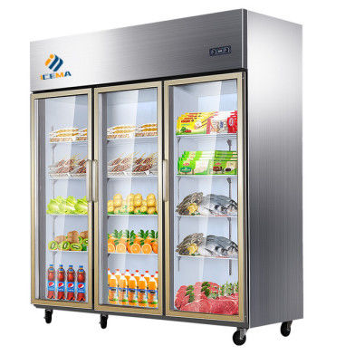Refrigerador comercial de hotel 1350L de seis puertas de refrigeración de la zona de refrigeración