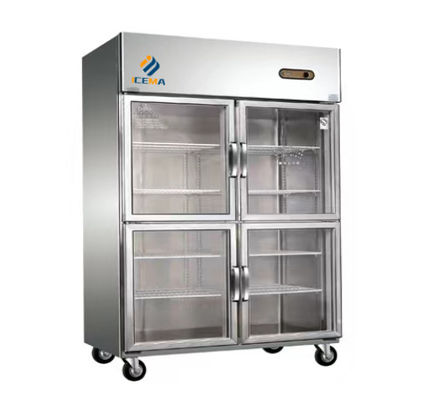 Refrigerador comercial de cuatro puertas de acero inoxidable 780L