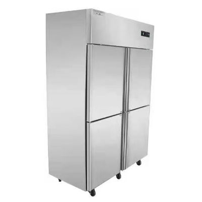Buen precio Refrigerador vertical de acero inoxidable congelador 360L 4 puertas cocina comercial en línea