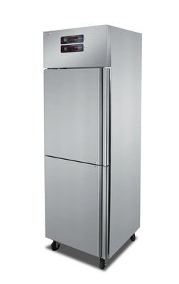 Congelador de refrigerador vertical de 0-8 puertas de grado 2 de lado a lado acero inoxidable 400 litros para restaurante