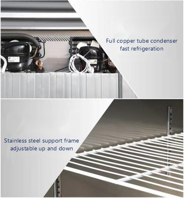 baja temperatura elegante libre de Frost comercial del congelador de refrigerador vertical 797L para el restaurante