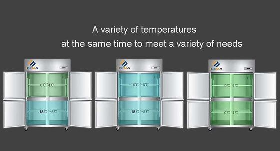 baja temperatura elegante libre de Frost comercial del congelador de refrigerador vertical 797L para el restaurante
