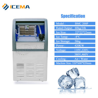 Buen precio máquina automática comercial del fabricante del cubo de hielo 80kg/24H para la barra casera de consumición de la tienda del restaurante en línea