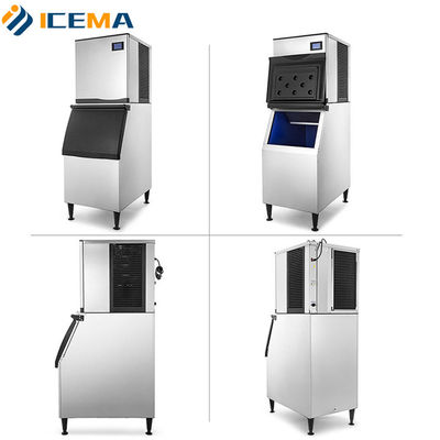 Venta caliente 500kg/24 horas Mini fabricante de hielo comercial para hotel y tienda de bebidas frías