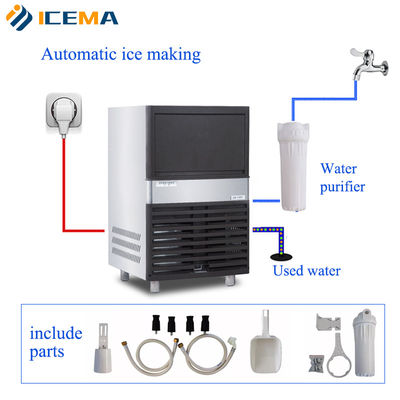 DORIN máquina para hacer cubitos de hielo con compresor ideal para comercios y pequeñas empresas