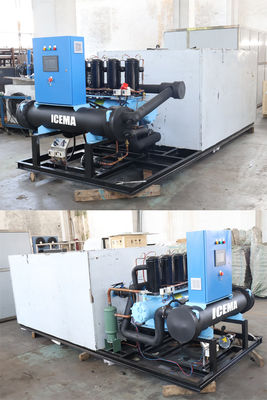 500 kg/día-50 toneladas/día Máquina automática de hielo de bloque de salmuera con condensación refrigerada por aire