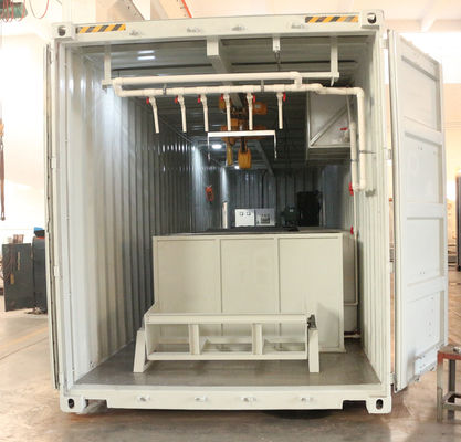 2000 KG TECUMSEH compresor 15 toneladas de contenedor máquina de hielo de bloque con planta móvil