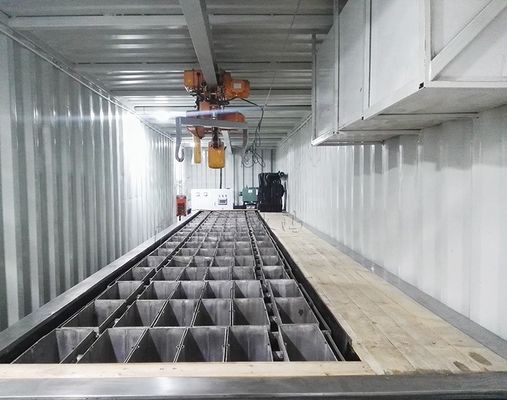 Máquina de hielo de bloque de contenedor refrigerada por aire de 2000 kg para una alta productividad y competitividad