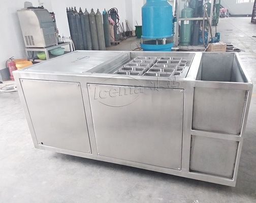Mini planta de hielo 1 tonelada máquina de bloque de hielo compacto con componentes Schneider Electric