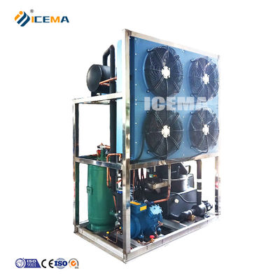 8.66KW Fabricante de hielo de tubo para barra en plantas químicas Conveniente y duradero