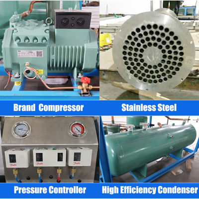 8.66KW Fabricante de hielo de tubo para barra en plantas químicas Conveniente y duradero