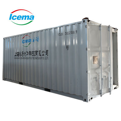 6400*2250*2500 Máquina de hielo de bloque de contenedores con otra capacidad de almacenamiento de hielo en puertos y muelles