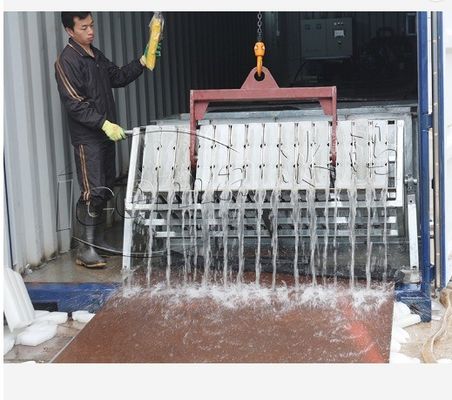 6400*2250*2500 Máquina de hielo de bloque de contenedores con otra capacidad de almacenamiento de hielo en puertos y muelles