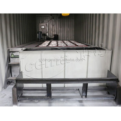6400*2250*2500 Máquina de hielo de bloque de contenedores con otra capacidad de almacenamiento de hielo en puertos y muelles