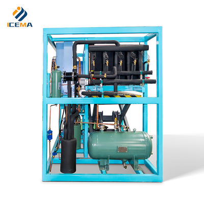 Producción industrial de hielo Máquina de hacer hielo de acero inoxidable de 400 kg con enfriamiento directo