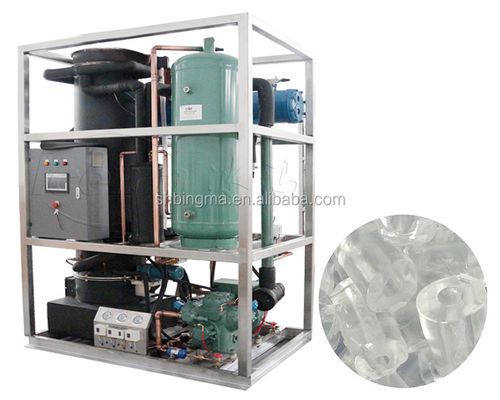 Máquina de hielo de tubo de acero inoxidable profesional de 25 toneladas para aplicaciones industriales