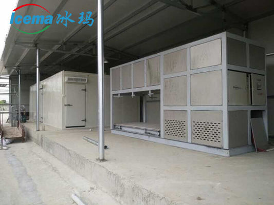 Máquina para hacer hielo industrial de 5 toneladas con enfriamiento directo y refrigerante R404A/R22