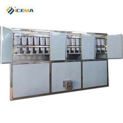 Buen precio Máquina de fabricación de cubos de hielo industriales de capacidad de almacenamiento de hielo de 350 kg 5T/24H en línea