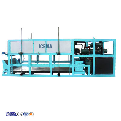 Máquina de hielo de 10 toneladas para refrigeración industrial directa 61.4A Corriente nominal 60KG Almacenamiento de hielo