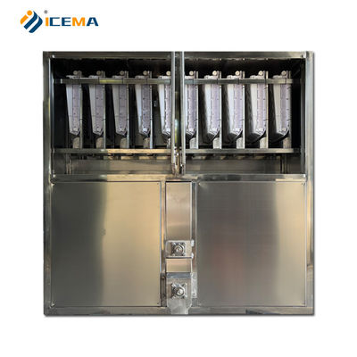 22*22*22mm tamaño de hielo 1 tonelada 2 toneladas 3 toneladas máquina de fabricación de cubos de hielo industrial con 10,5 kW de potencia