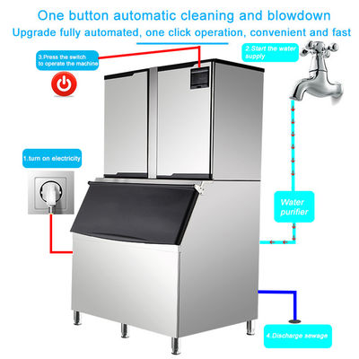 Máquina de fabricación de cubos de hielo de 1000 kg de mayor venta