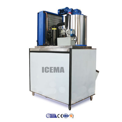 Buen precio Máquina de refrigeración por aire / agua para hacer hielo en escamas de 1 a 2 toneladas en línea