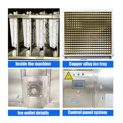 ICEMA 2T/24H máquina de hielo máquina automática de hacer cubitos de hielo para plantas de hielo