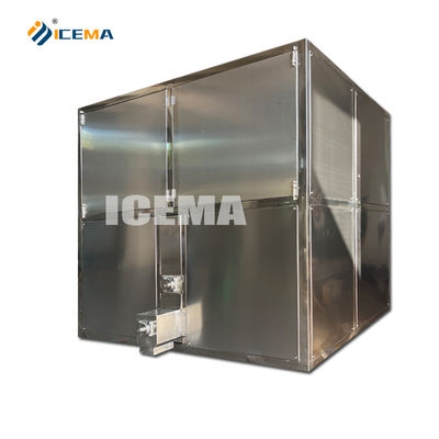 Buen precio Máquina de cubos de hielo de 2T Industrial 1860W Fabricante de hielo Cristal para almacenamiento de hielo 2TON Beneficio en línea