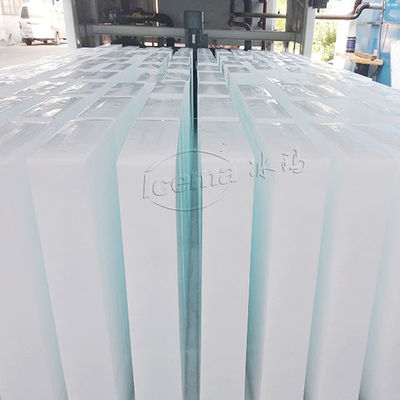 Máquina automática de fabricación de bloques de hielo de 2T con larga vida útil y potencia del compresor de 11kw