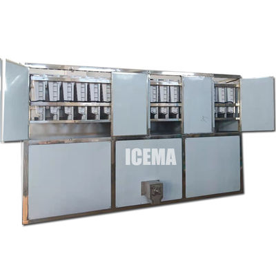 Buen precio Máquina de fabricación de cubos de hielo industriales de 5000 kg/día de 5 toneladas de capacidad con refrigeración por tubo de concha en línea